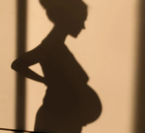 Sombra en la pared de una mujer embarazada de 8 meses - solucionesbanohub.compaña - 1
