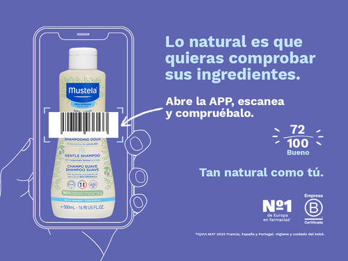 El champú suave para el cabello fino de bebés y niños tiene una nota de 72/100 en la app Yuka, es decir, bueno. - solucionesbanohub.compaña - 3