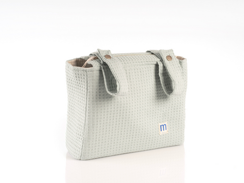 Bolsa de carrito de algodón en color verde menta con cremallera de Mustela - solucionesbanohub.compaña - 4