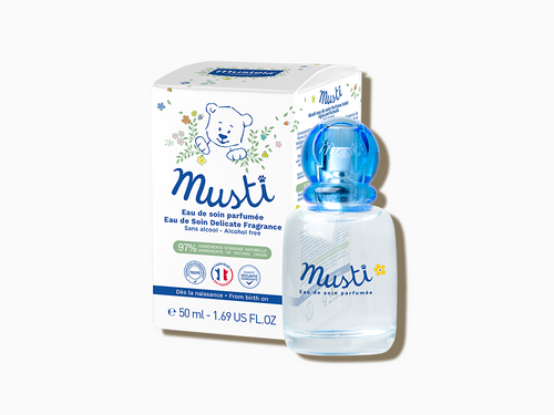 Bote de colonia Musti Eau de Soin de 50ml con caja para bebés y niños. slider - solucionesbanohub.compaña - 4