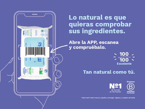 Mejores toallitas compostables según la app Yuka con una puntuación excelente de 100/100. - solucionesbanohub.compaña - 3