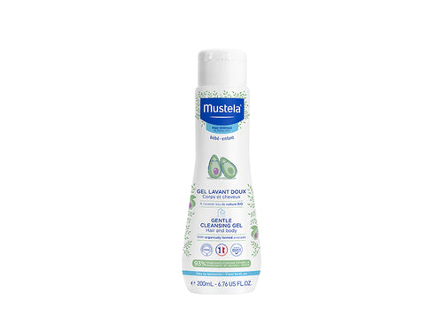 Botella de 200ml de Gel de baño suave Mustela para limpiar al recién nacido y al bebé - solucionesbanohub.compaña - 7
