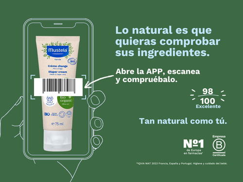 La Crema Pañal de Mustela tiene una valoración 98/100 excelente en apps como Yuka por sus ingredientes. - solucionesbanohub.compaña - 3