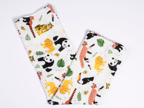 Muselina beige con estampado de animales. - solucionesbanohub.compaña - 3