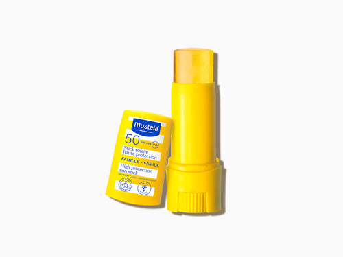 Barra de crema solar solida Mustela para toda la familia de alta protección. - solucionesbanohub.compaña - 4