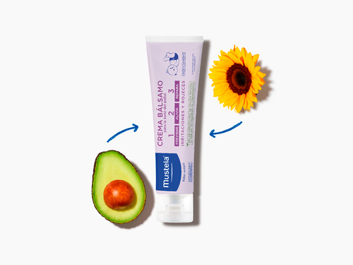Tubo de crema para la zona del pañal del bebé con ingredientes naturales como el aguacate o el girasol - solucionesbanohub.compaña - 4