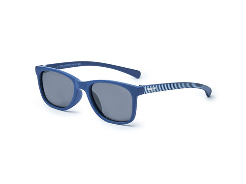 Las Gafas de sol niño Girasol 3-5 años en color azul y con estampado de rayas en la patilla, está fabricada con goma reciclada, siendo ecológicas y flexibles.  - solucionesbanohub.compaña - 11