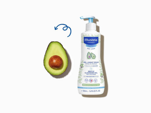 Gel de baño suave con aguacate bio para cuidar la piel de los bebes - solucionesbanohub.compaña - 2