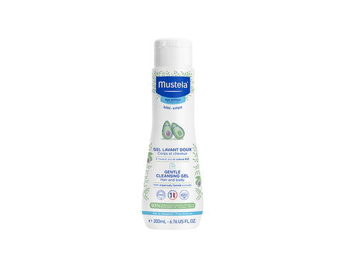 Gel de baño suave de Mustela en tamaño de 200ml y cierre de seguridad para llevar en neceser o bolsa. - solucionesbanohub.compaña - 6
